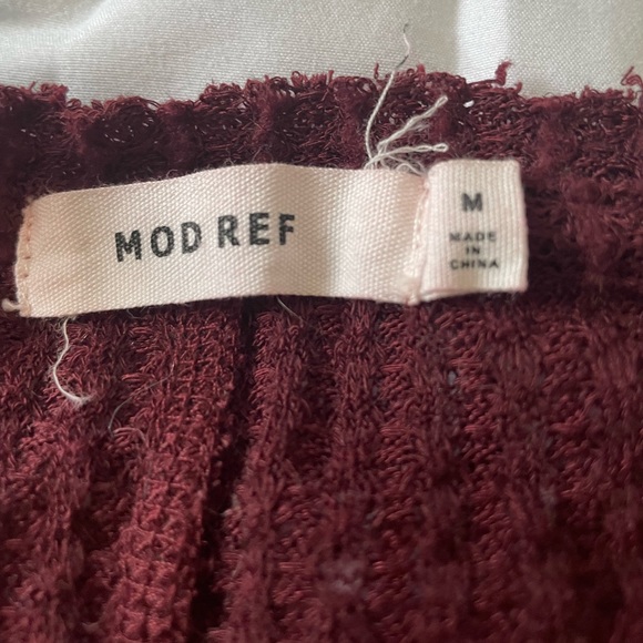 Burgundy Waffle Knit Top - Picture 2 of 3